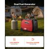 Inverter Generator, 4200W Peak Watt Quiet Inverter Generator, Dual Fuel Inverters Generators for Home Outdoor, Gas & LPG Powered, Stable Power