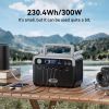 Flashfish 230.4Wh LiFePO4 300W (Peak 600W) Solar generator AC Outlets Portable Power Station,Power Bank